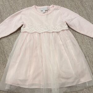 Elegant Pink Tulle Kids Dress